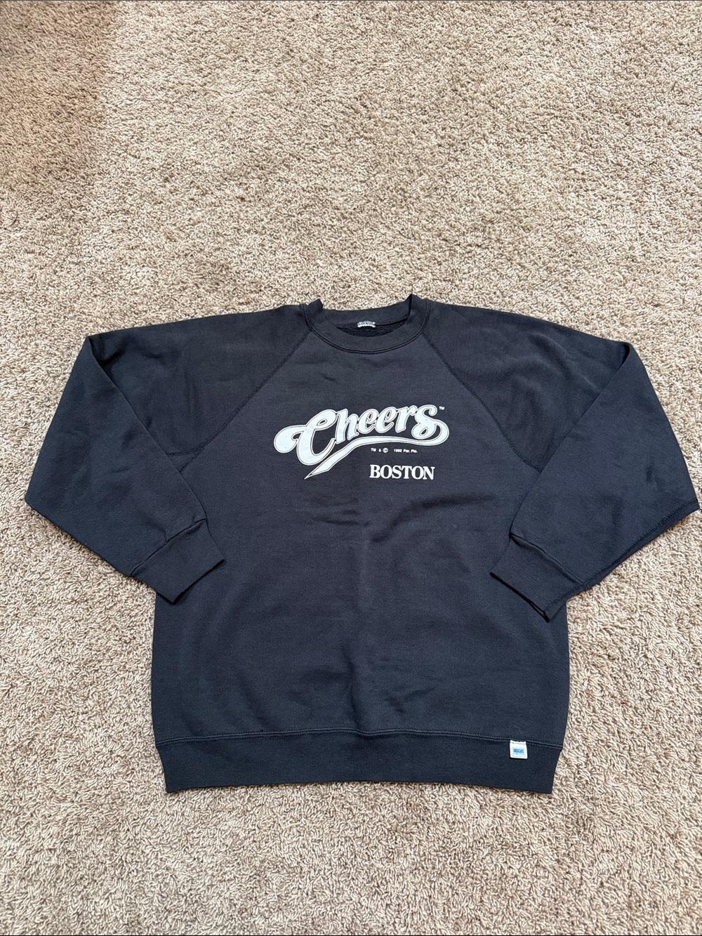 1992 Vintage Cheers Boston Black Crewneck Sweatshirt